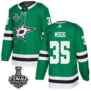 Men's Andy Moog Dallas Stars Adidas Home 2020 Stanley Cup Final Bound Jersey - Authentic Green