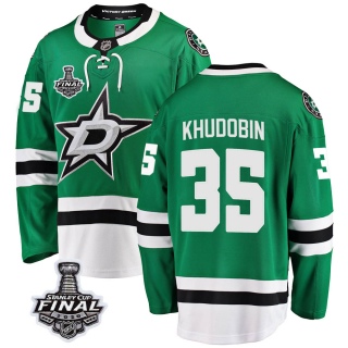 Men's Anton Khudobin Dallas Stars Fanatics Branded Home 2020 Stanley Cup Final Bound Jersey - Breakaway Green