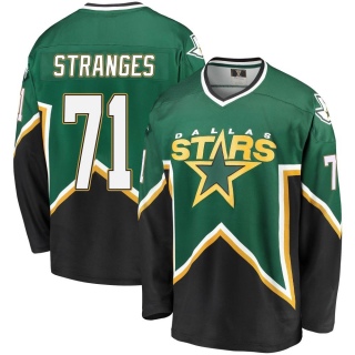 Men's Antonio Stranges Dallas Stars Fanatics Branded Breakaway Kelly Heritage Jersey - Premier Green/Black
