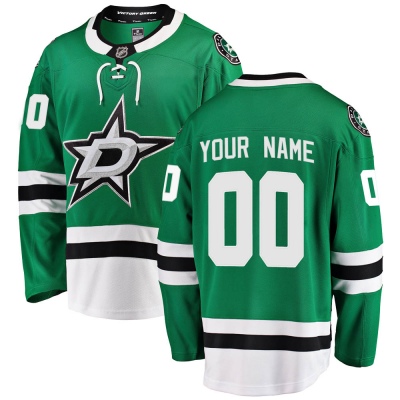 Men's Custom Dallas Stars Fanatics Branded Custom Home Jersey - Breakaway Green
