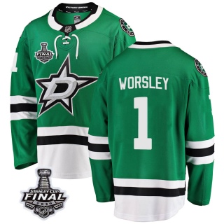 Men's Gump Worsley Dallas Stars Fanatics Branded Home 2020 Stanley Cup Final Bound Jersey - Breakaway Green