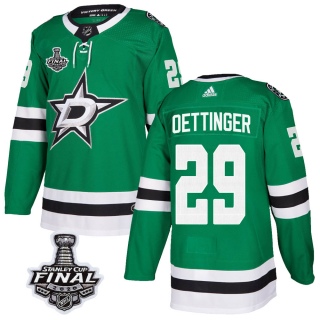 Men's Jake Oettinger Dallas Stars Adidas Home 2020 Stanley Cup Final Bound Jersey - Authentic Green