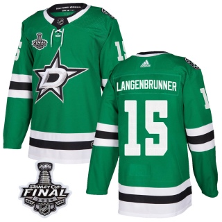 Men's Jamie Langenbrunner Dallas Stars Adidas Home 2020 Stanley Cup Final Bound Jersey - Authentic Green