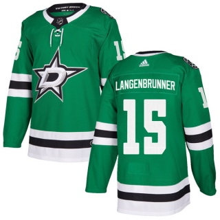 Men's Jamie Langenbrunner Dallas Stars Adidas Home Jersey - Authentic Green