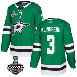 Men's John Klingberg Dallas Stars Adidas Home 2020 Stanley Cup Final Bound Jersey - Authentic Green