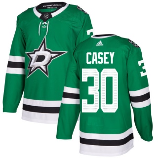 Men's Jon Casey Dallas Stars Adidas Kelly Jersey - Authentic Green