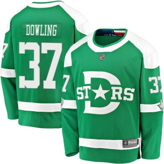 Men's Justin Dowling Dallas Stars Fanatics Branded 2020 Winter Classic Jersey - Breakaway Green