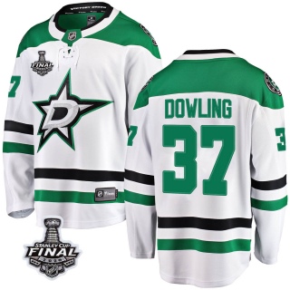 Men's Justin Dowling Dallas Stars Fanatics Branded Away 2020 Stanley Cup Final Bound Jersey - Breakaway White