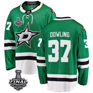 Men's Justin Dowling Dallas Stars Fanatics Branded Home 2020 Stanley Cup Final Bound Jersey - Breakaway Green