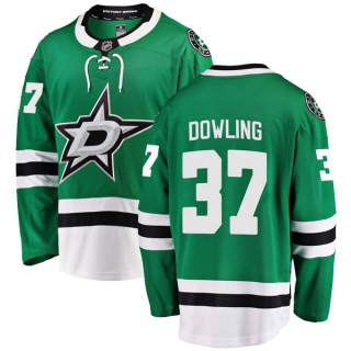 Men's Justin Dowling Dallas Stars Fanatics Branded Home Jersey - Breakaway Green