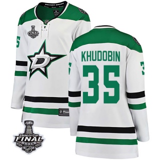 Women's Anton Khudobin Dallas Stars Fanatics Branded Away 2020 Stanley Cup Final Bound Jersey - Breakaway White