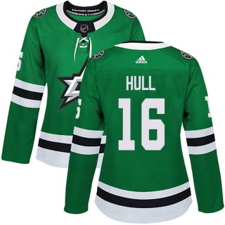 Women's Brett Hull Dallas Stars Adidas Home Jersey - Authentic Green
