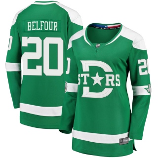 Women's Ed Belfour Dallas Stars Fanatics Branded 2020 Winter Classic Jersey - Breakaway Green