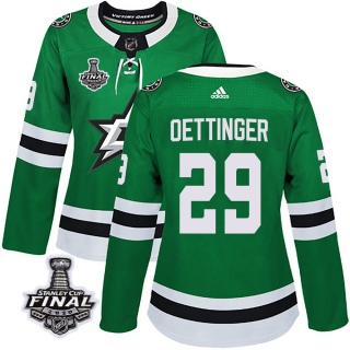 Women's Jake Oettinger Dallas Stars Adidas Home 2020 Stanley Cup Final Bound Jersey - Authentic Green