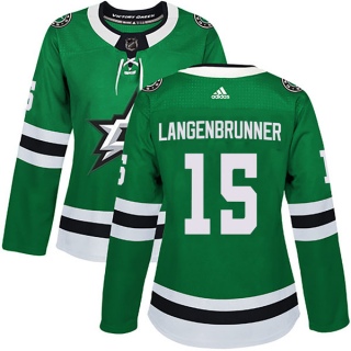 Women's Jamie Langenbrunner Dallas Stars Adidas Home Jersey - Authentic Green