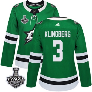 Women's John Klingberg Dallas Stars Adidas Home 2020 Stanley Cup Final Bound Jersey - Authentic Green