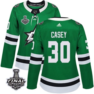 Women's Jon Casey Dallas Stars Adidas Home 2020 Stanley Cup Final Bound Jersey - Authentic Green