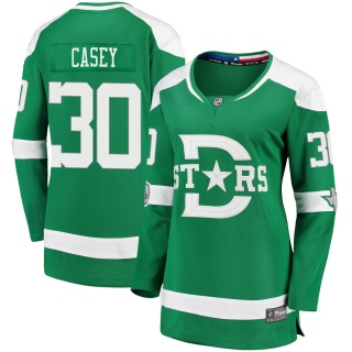 Women's Jon Casey Dallas Stars Fanatics Branded 2020 Winter Classic Jersey - Breakaway Green