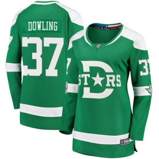 Women's Justin Dowling Dallas Stars Fanatics Branded 2020 Winter Classic Jersey - Breakaway Green