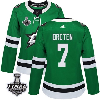 Women's Neal Broten Dallas Stars Adidas Home 2020 Stanley Cup Final Bound Jersey - Authentic Green