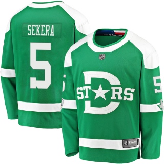 Youth Andrej Sekera Dallas Stars Fanatics Branded 2020 Winter Classic Jersey - Breakaway Green