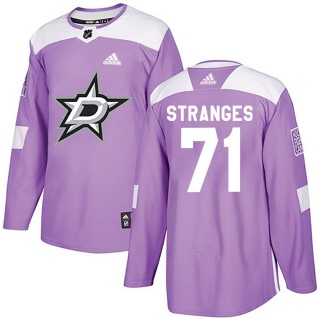 Youth Antonio Stranges Dallas Stars Adidas Fights Cancer Practice Jersey - Authentic Purple
