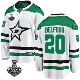 Youth Ed Belfour Dallas Stars Fanatics Branded Away 2020 Stanley Cup Final Bound Jersey - Breakaway White