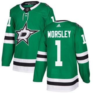 Youth Gump Worsley Dallas Stars Adidas Home Jersey - Authentic Green