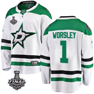 Youth Gump Worsley Dallas Stars Fanatics Branded Away 2020 Stanley Cup Final Bound Jersey - Breakaway White