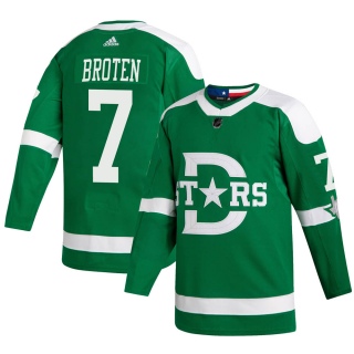 Youth Neal Broten Dallas Stars Adidas 2020 Winter Classic Jersey - Authentic Green